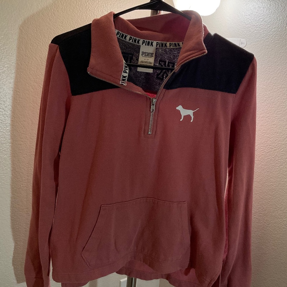 PINK Quarter Zip Size Small